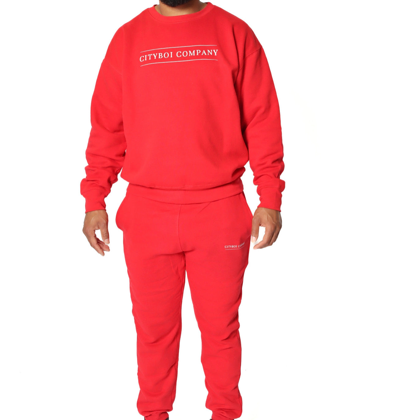 Crew neck jogger online set